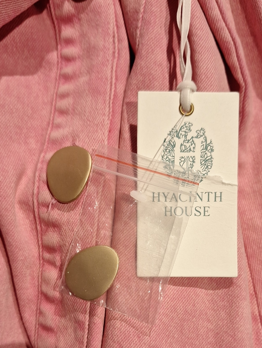 Hyacinth House Tuckernut Madeline Pink Denim Midi Dress - Picture 13 of 14
